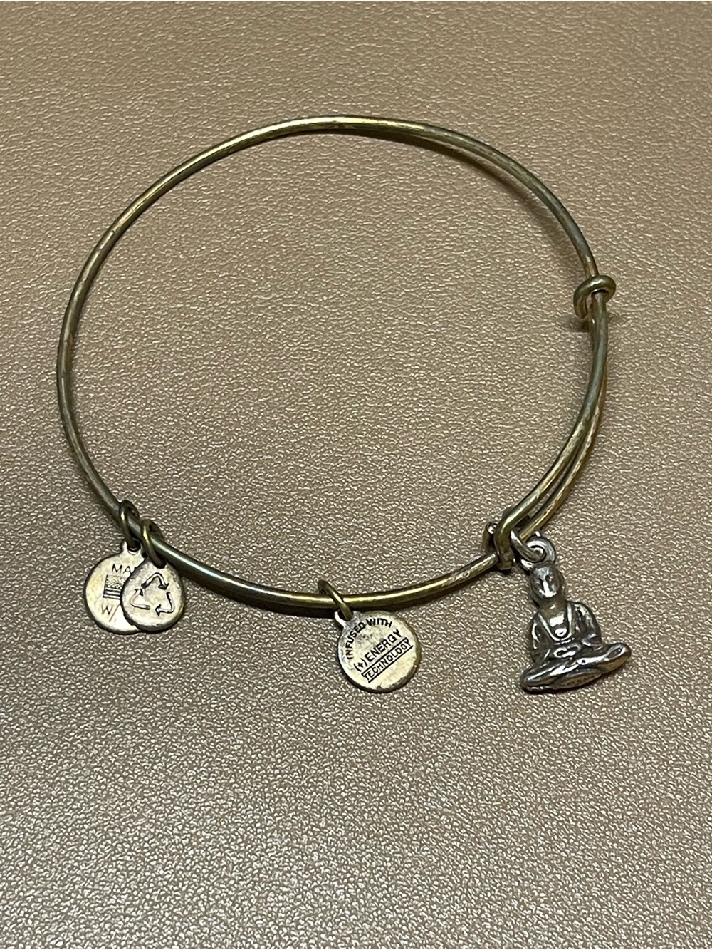 Alex and Ani Meditating Buddha Charm Bangle Bracelet